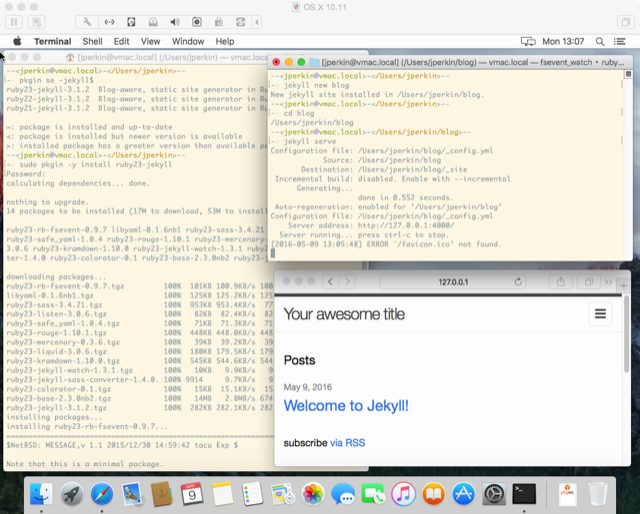 Running pkgsrc jekyll on macOS